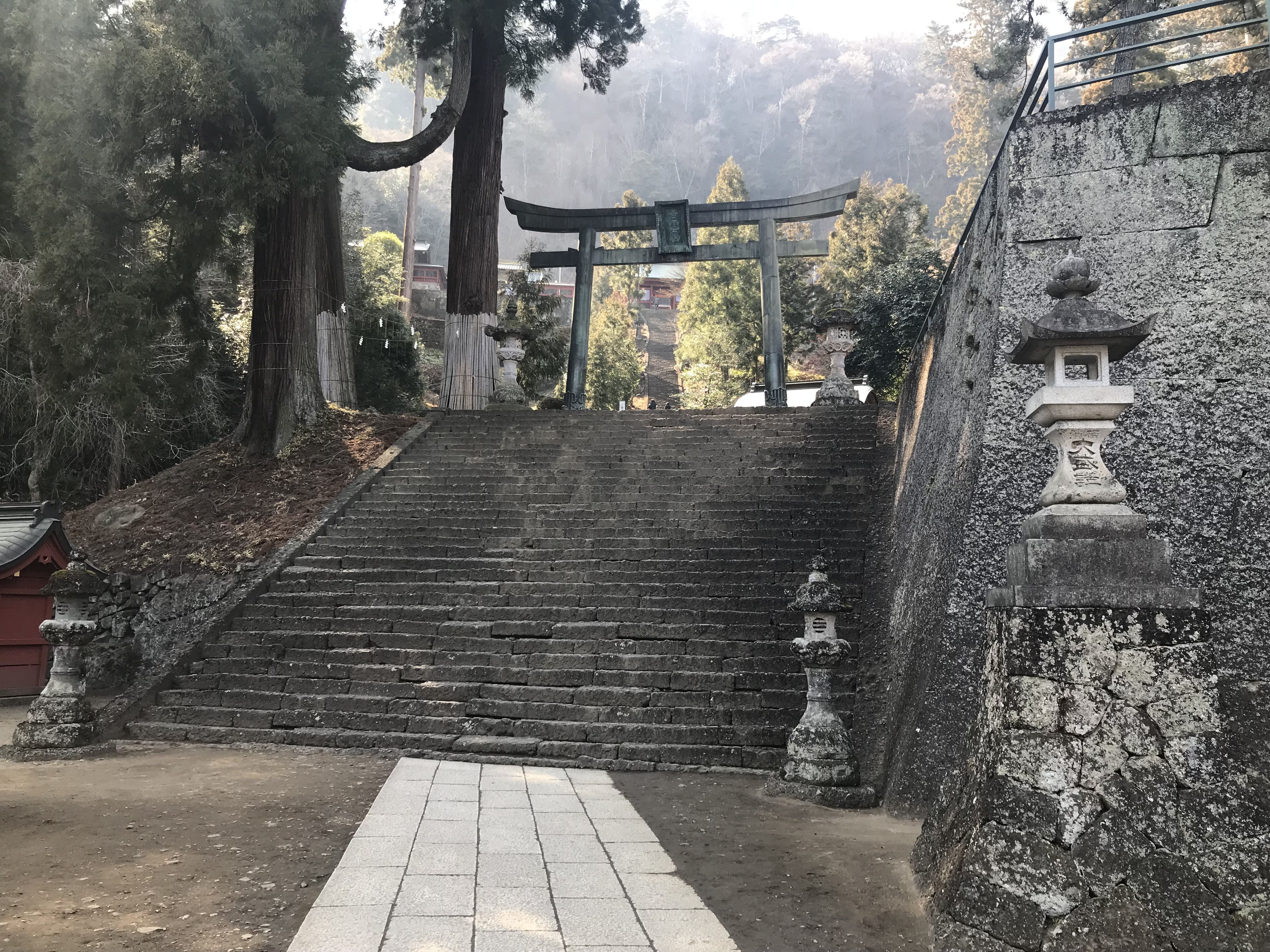 Myōgi Shrine with Karamon Gate in the distance.